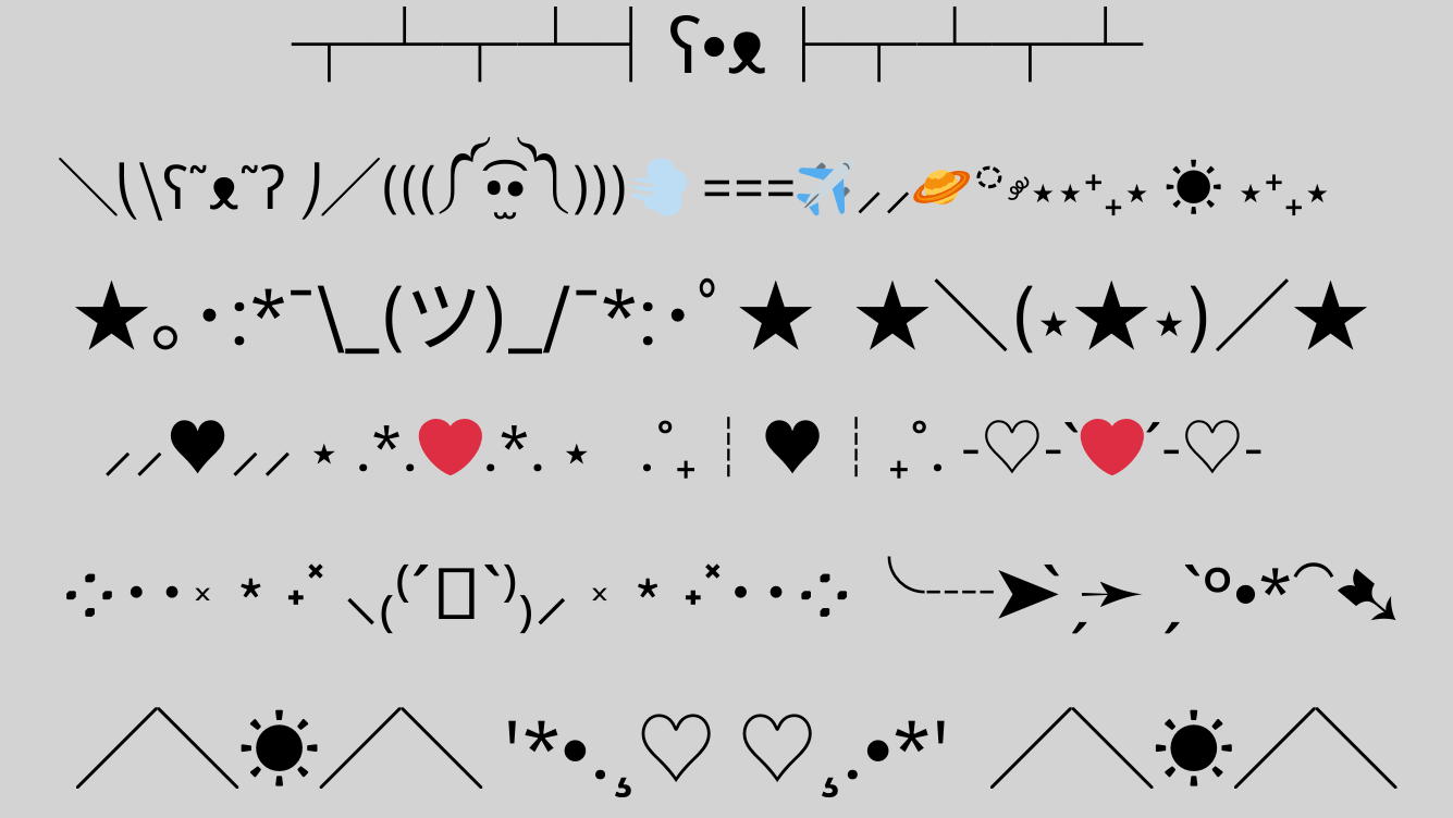 ✧ Símbolos Estéticos ✦ Copiar y pegar símbolos de texto, kaomoji y emojis lindos al instante ✧